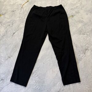 J Jill Pants Womens Size Medium Black Ponte Slim Leg Stretch Mid Rise Minimalist